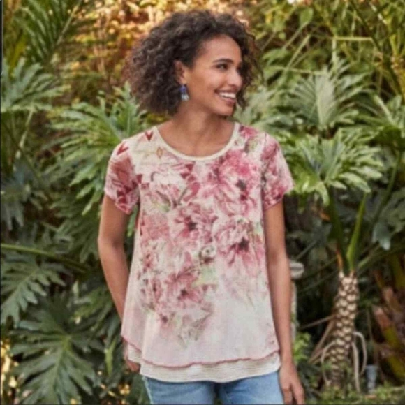Sundance Tops - Sundance Everblooming Floral Mesh Top In Medium